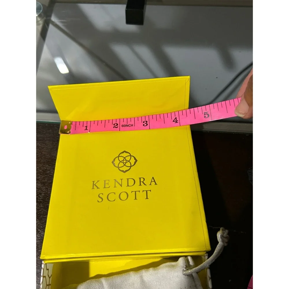 Kendra Scott Jewelry Box Dust Bag Yellow Magnetic Gift Packaging Logo Empty box